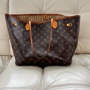 Louis Vuitton Never Full Tote. Please see all pictures.